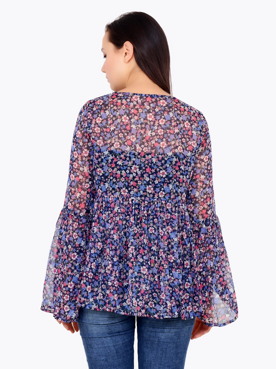 Blue Printed Top