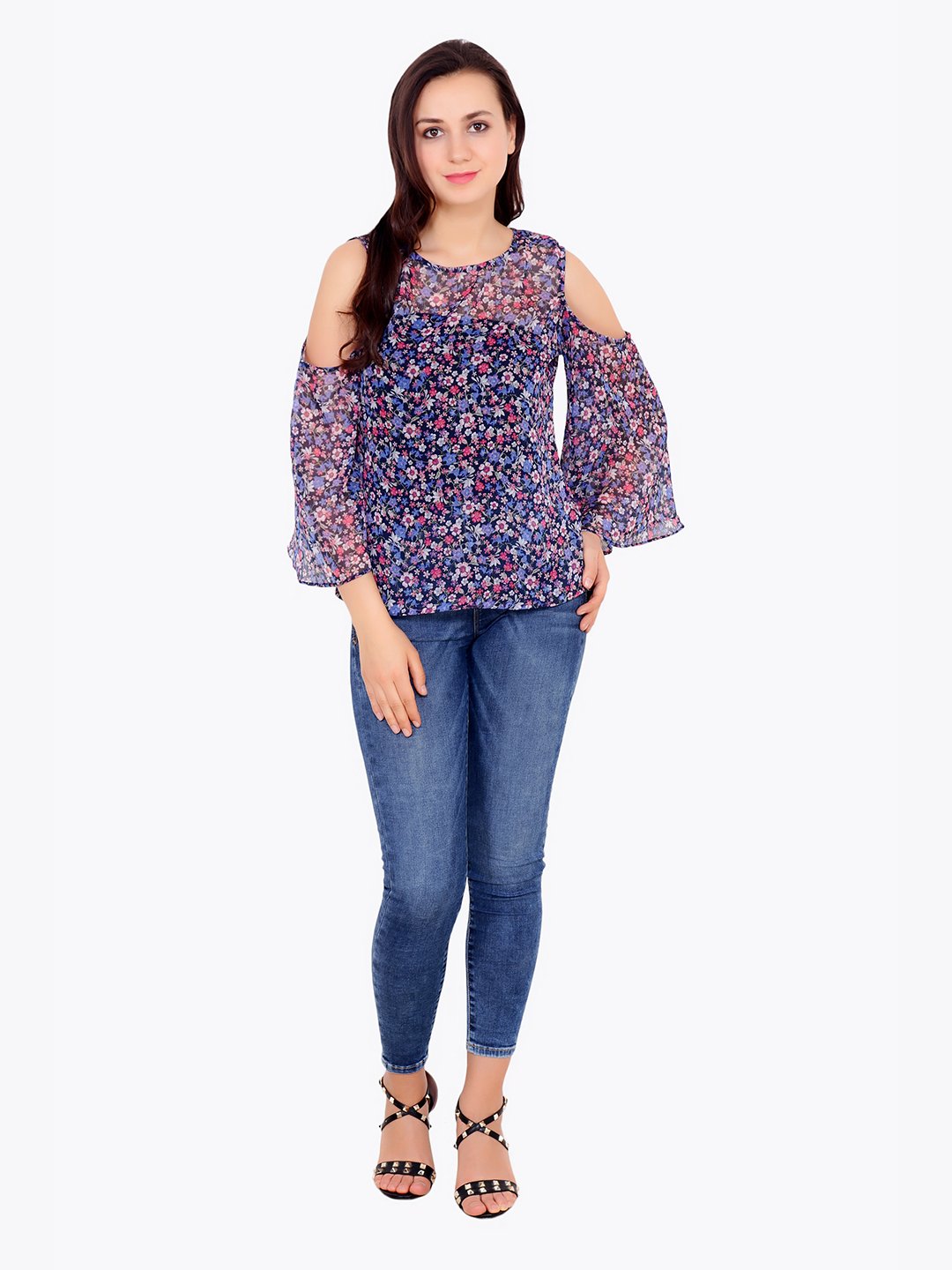 Blue Printed Top