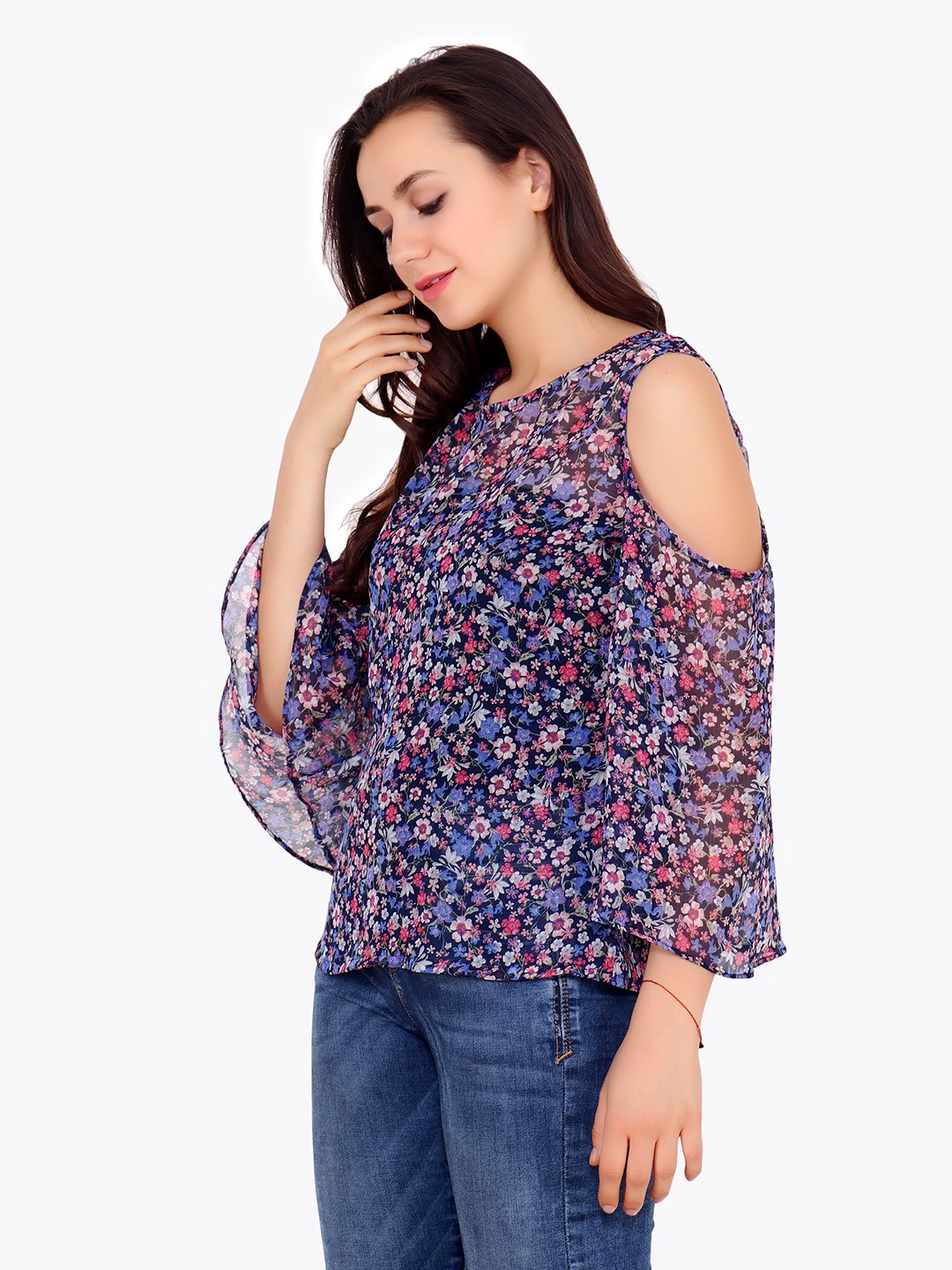 Blue Printed Top