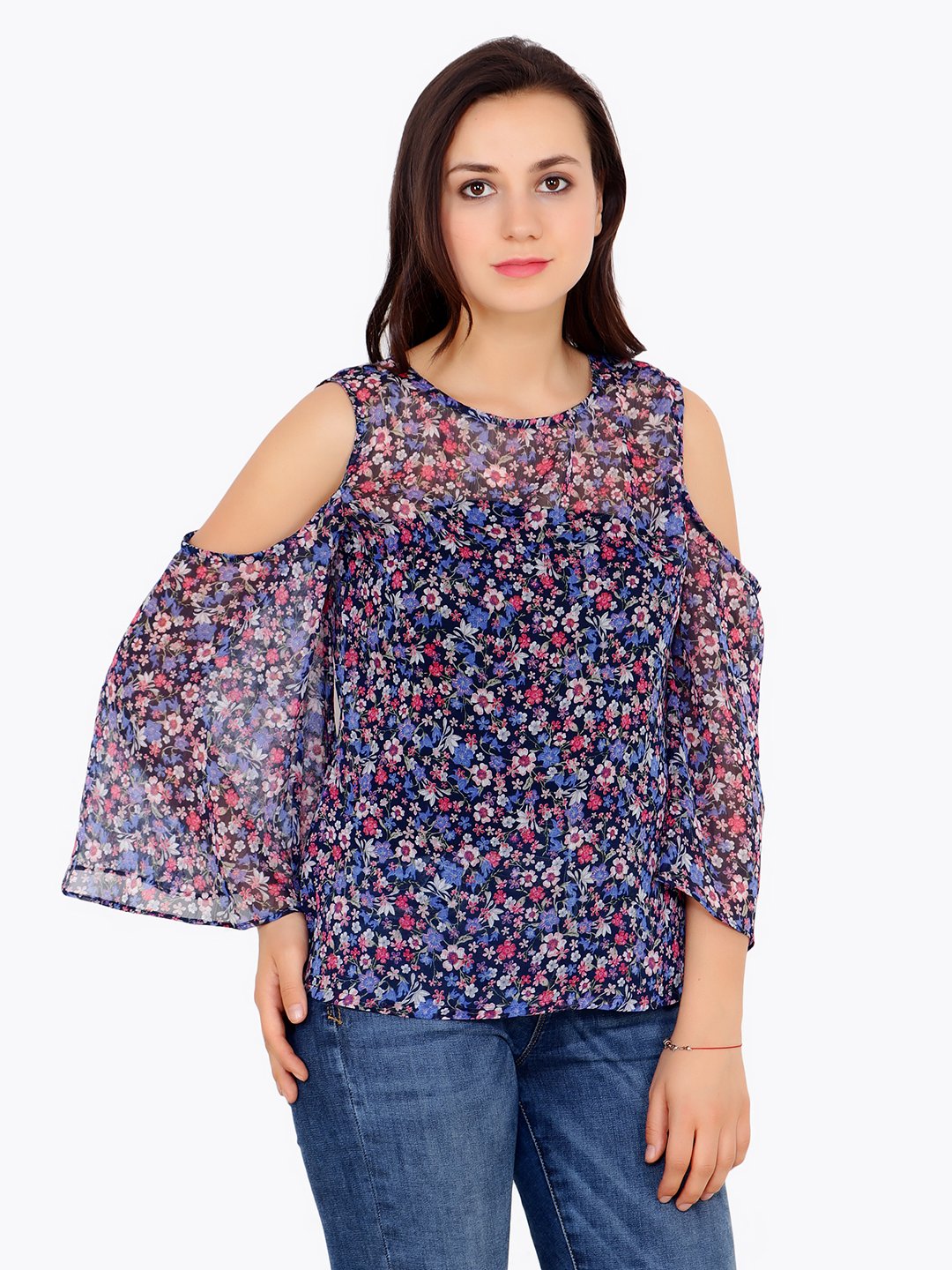 Blue Printed Top