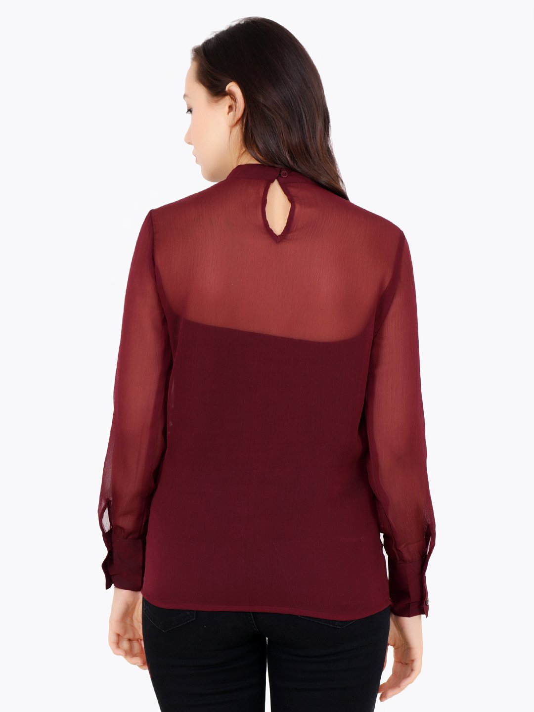 Maroon Solid Top