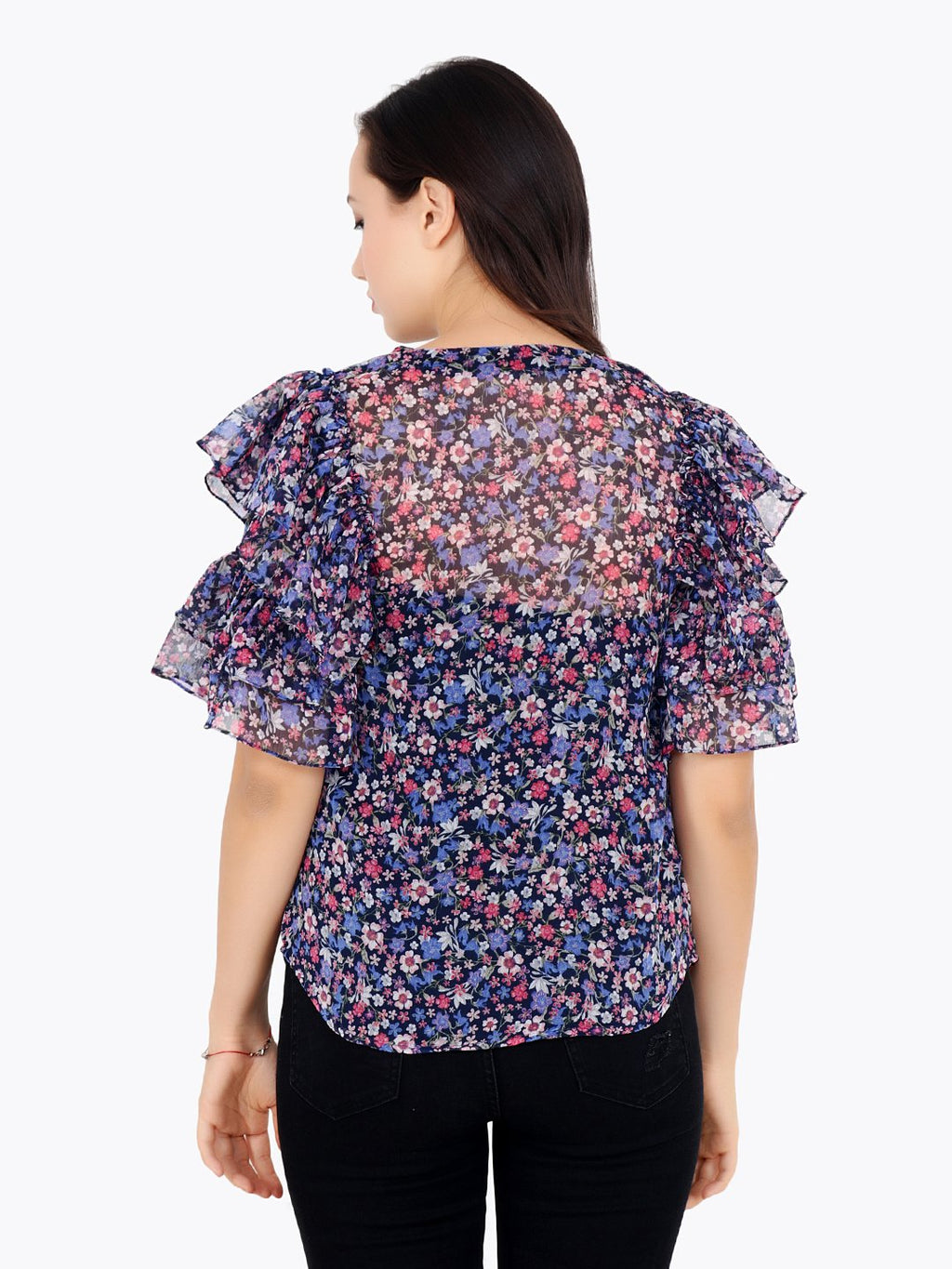 Blue Printed Top