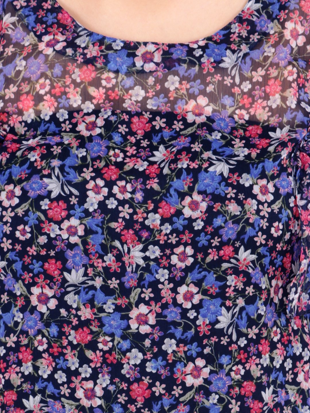 Blue Printed Top