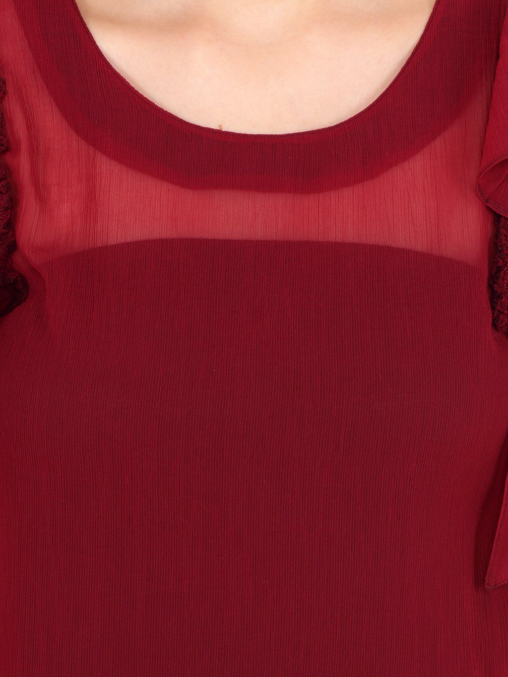 Maroon Solid Top