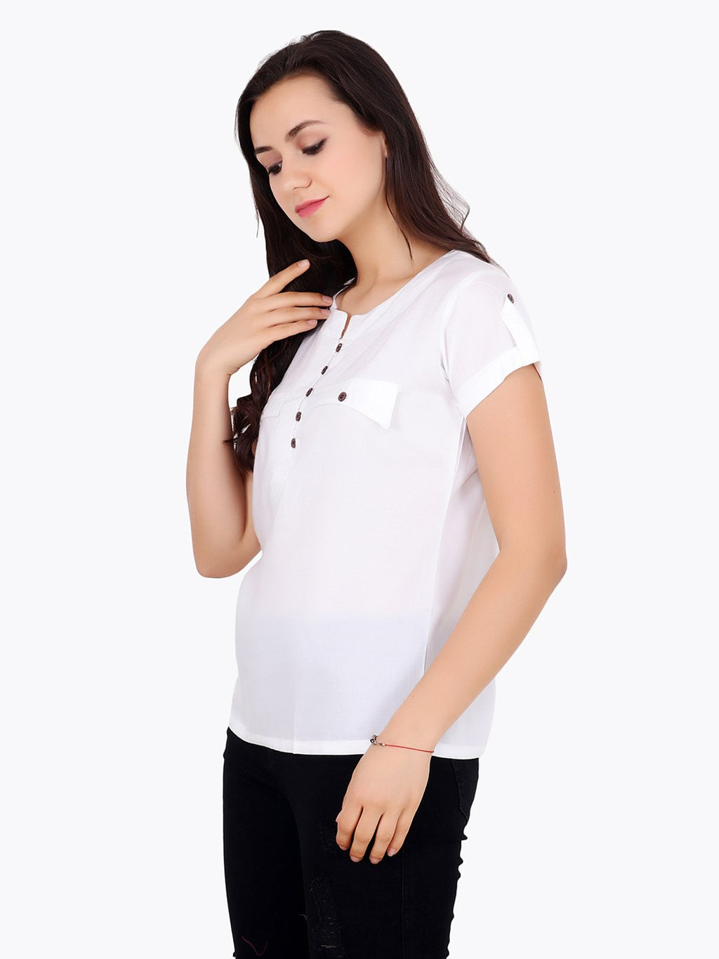 White Solid Top
