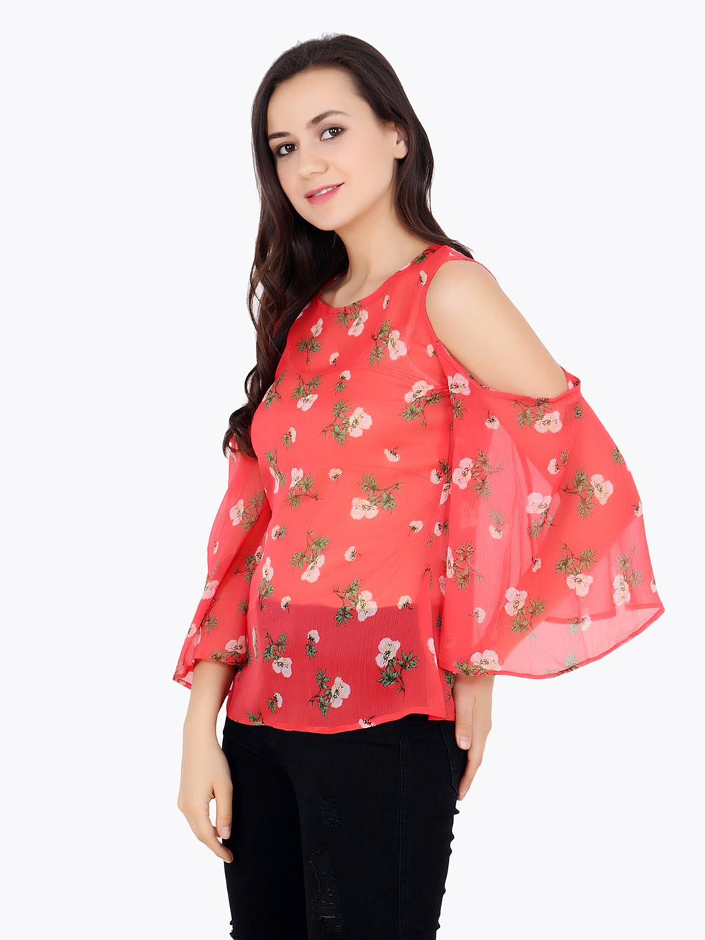 Orange Printed Top
