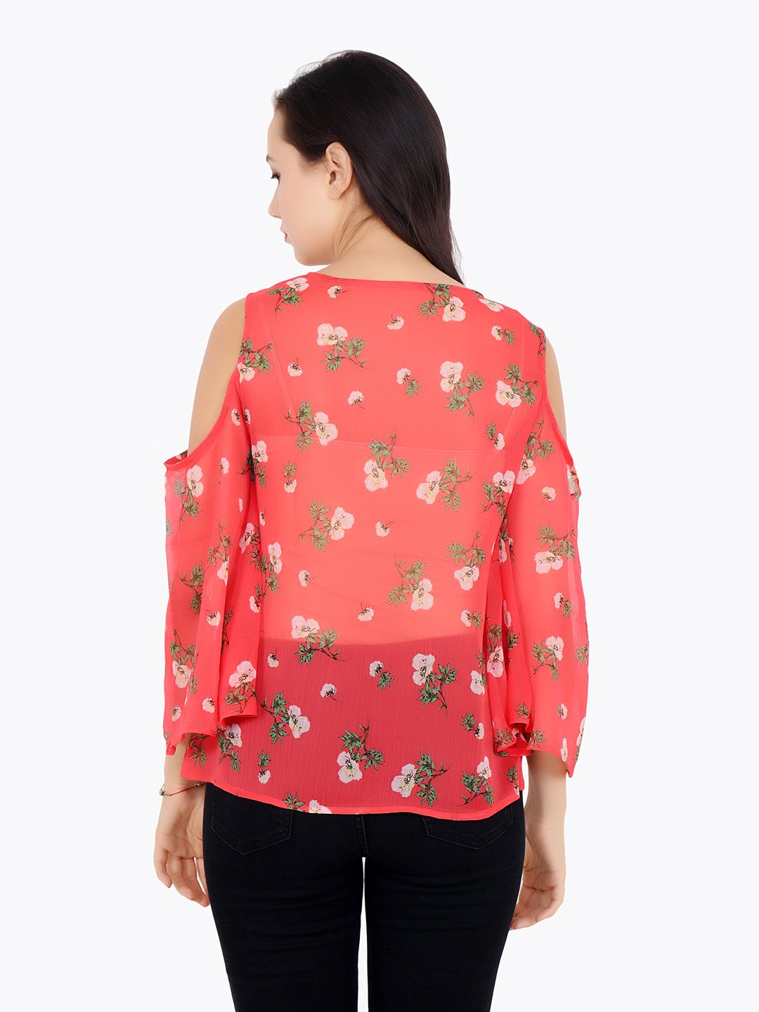 Orange Printed Top
