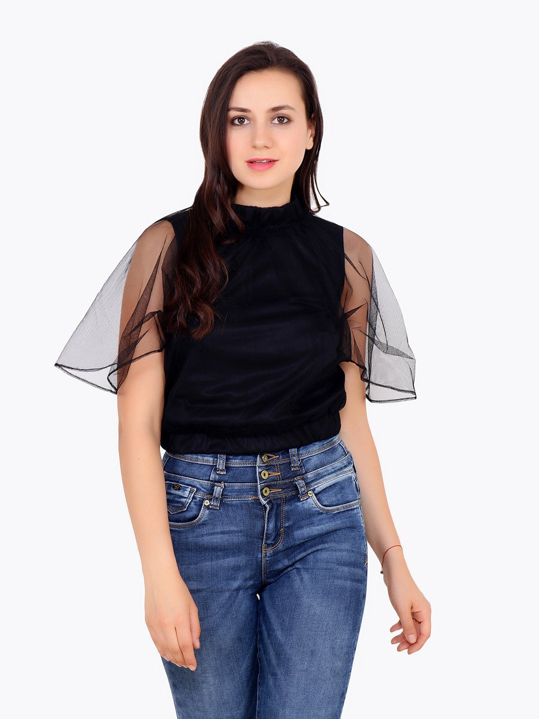 Black Net Top