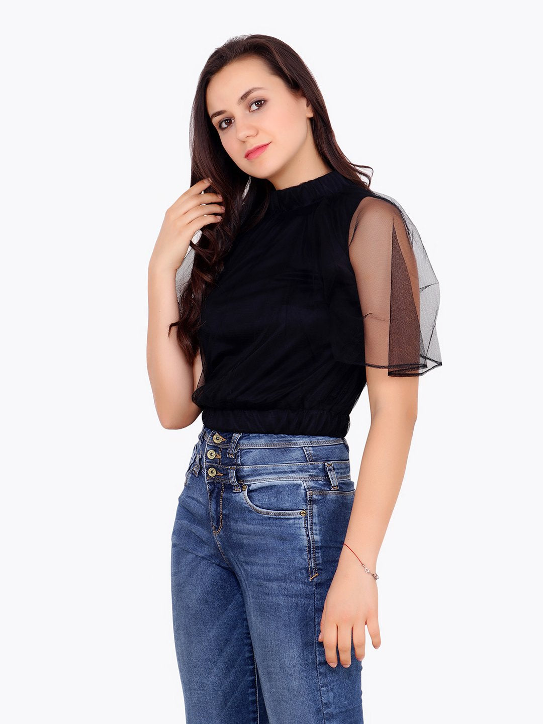 Black Net Top