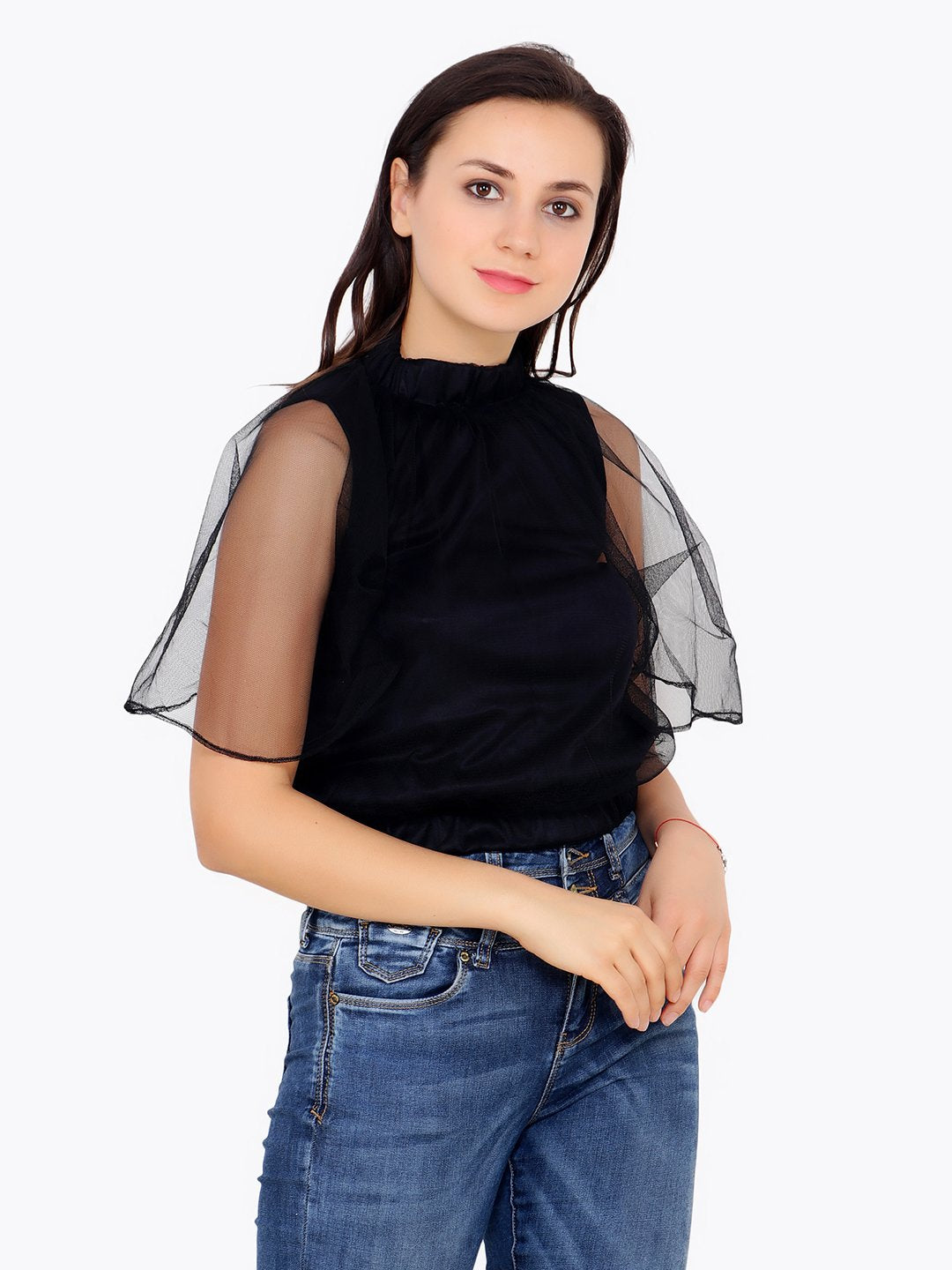 Black Net Top