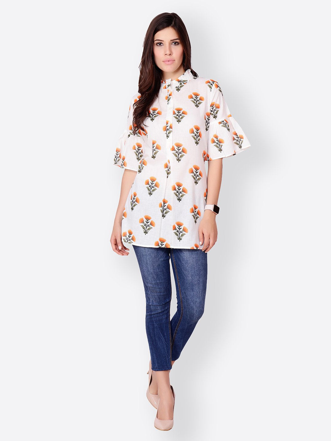 White Printed Tunic