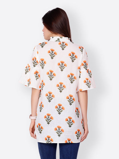 White Printed Tunic