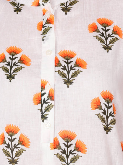 White Printed Tunic