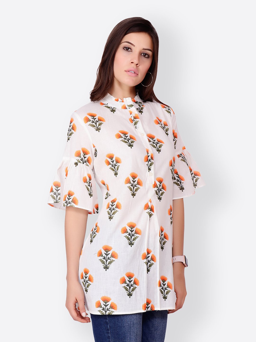 White Printed Tunic