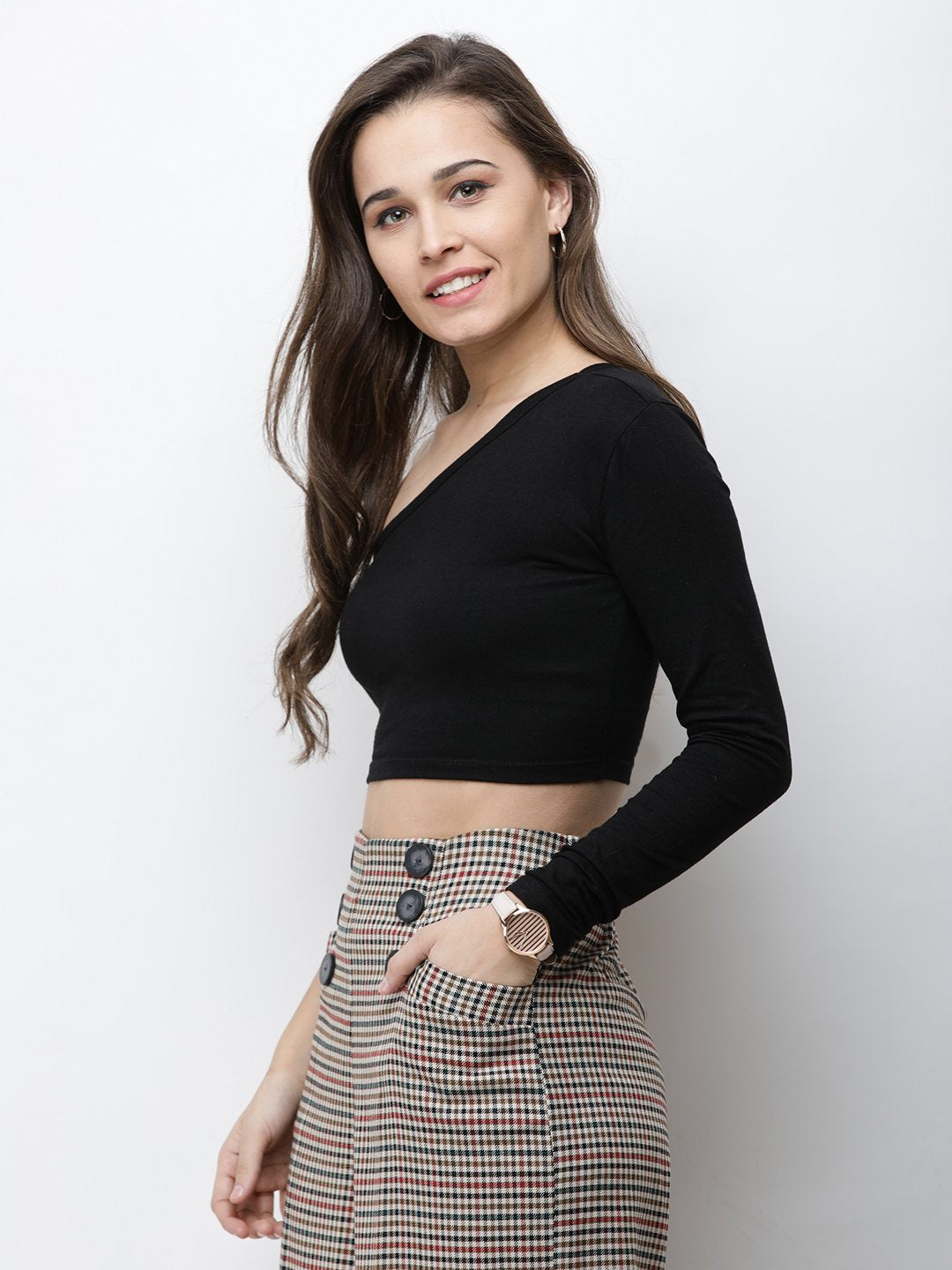 One Shoulder Crop Top