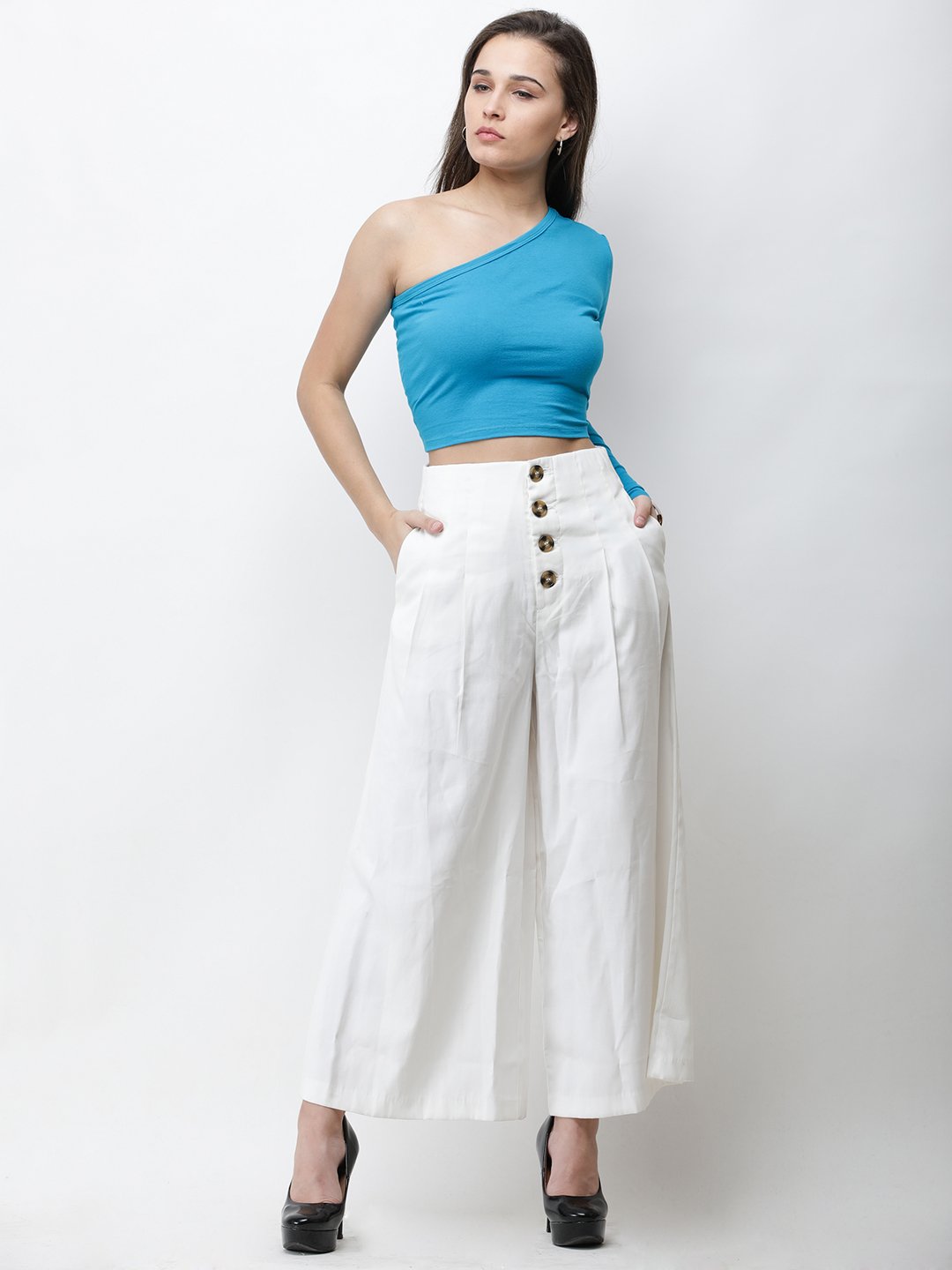 One Shoulder Crop Top