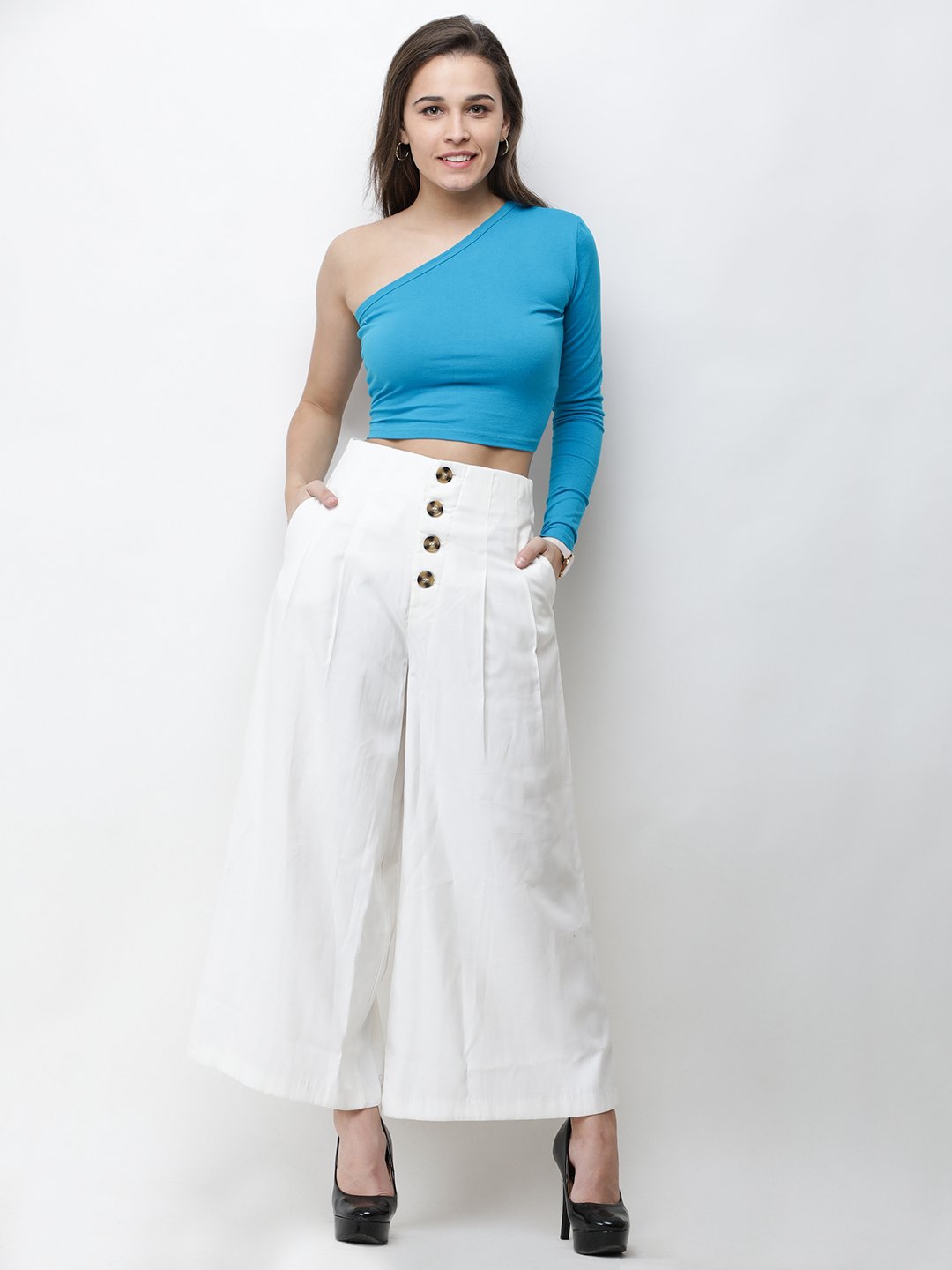 One Shoulder Crop Top