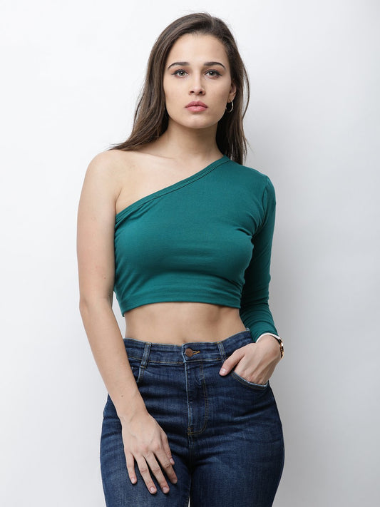 One Shoulder Crop Top