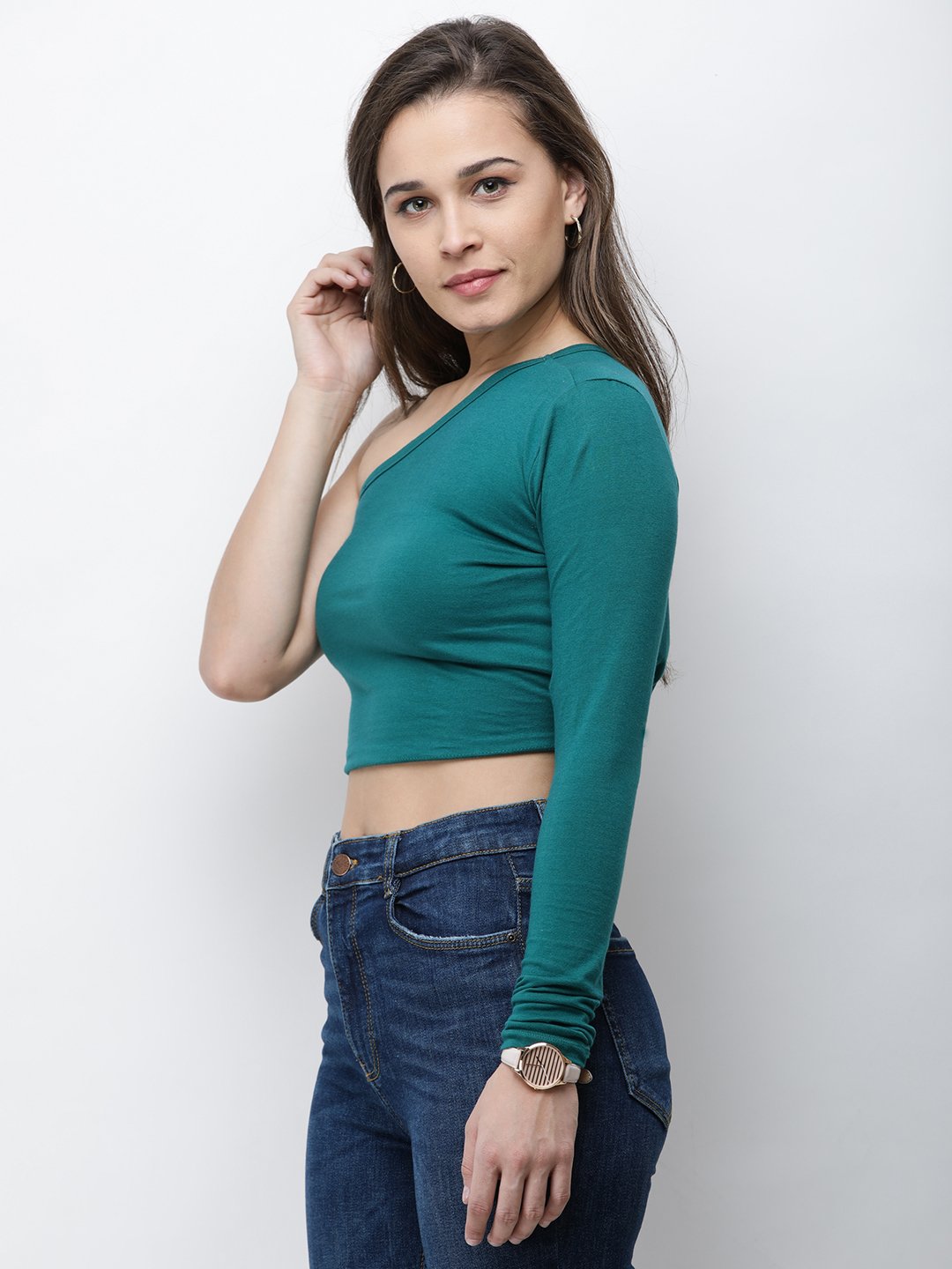 One Shoulder Crop Top
