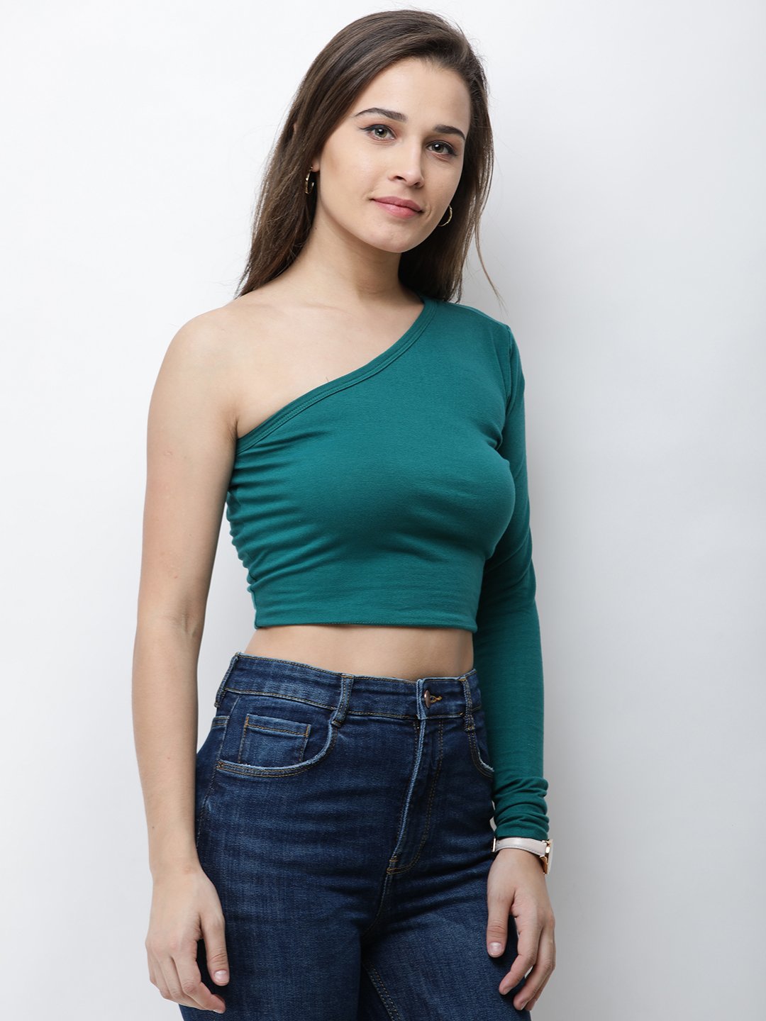 One Shoulder Crop Top