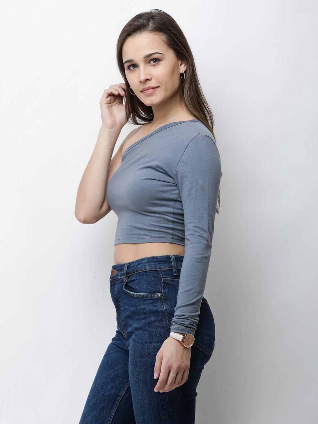 One Shoulder Crop Top