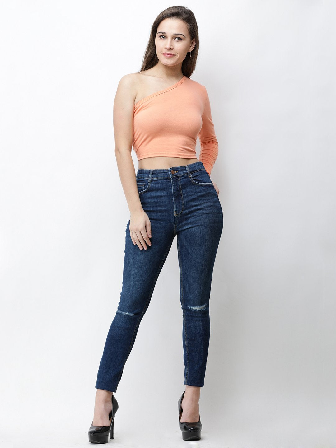 One Shoulder Crop Top