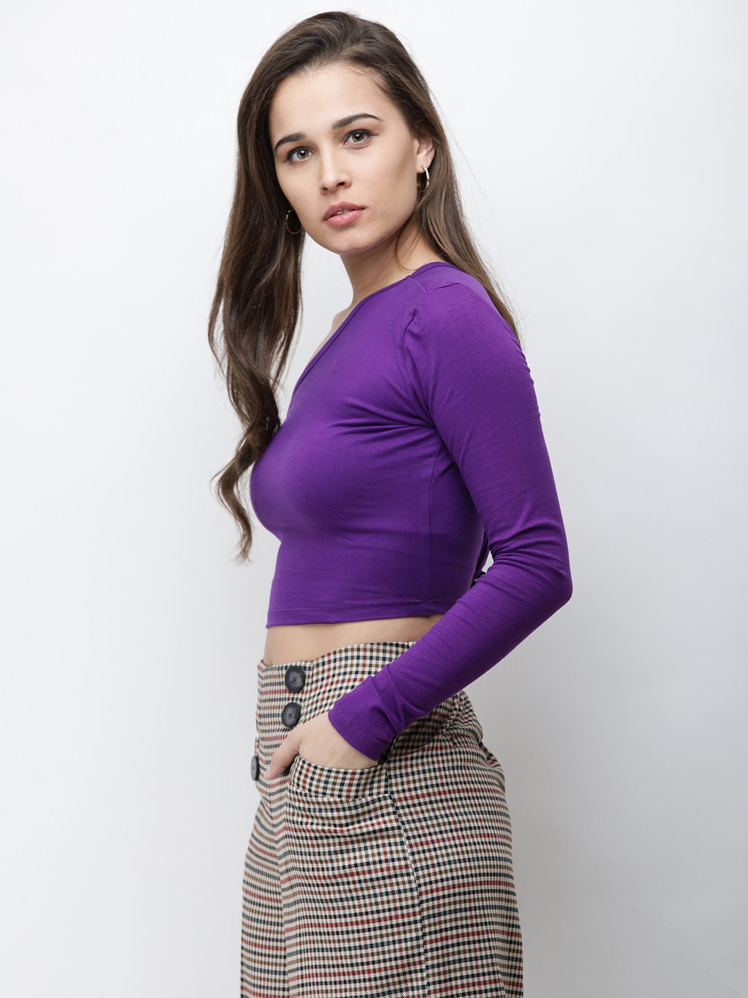 One Shoulder Crop Top