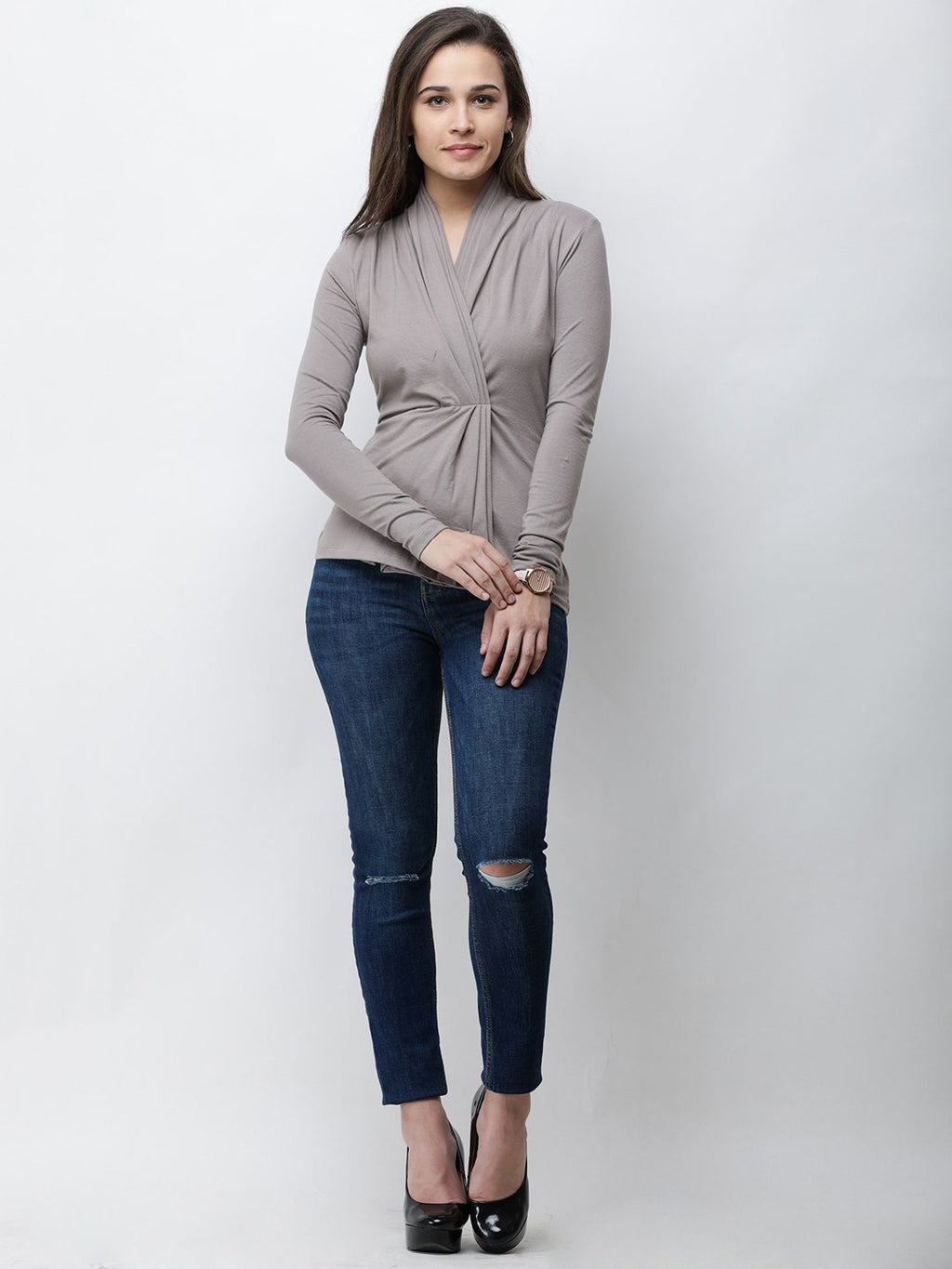 Beige Solid Top
