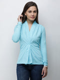Blue Solid Top