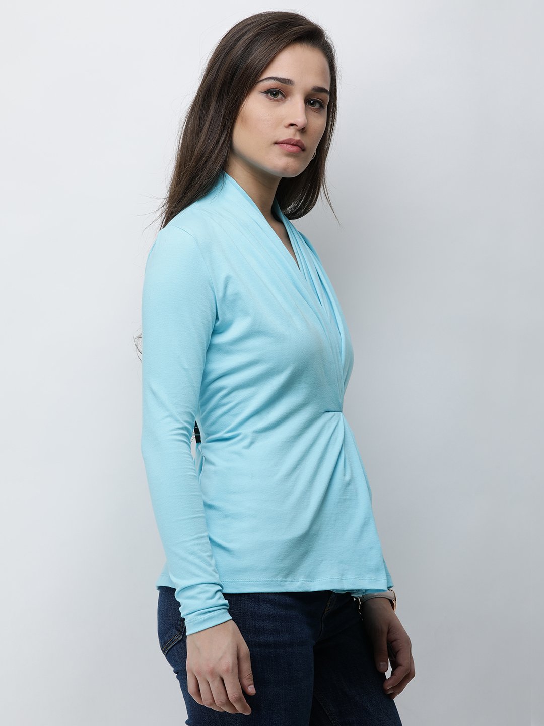 Blue Solid Top