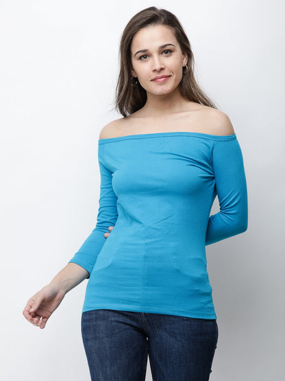 Blue Solid Top