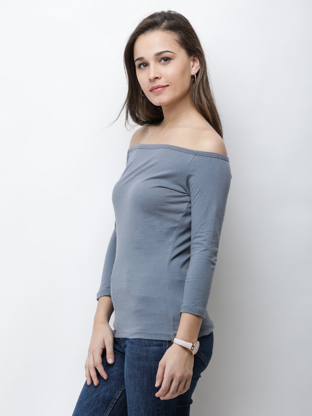 Grey Solid Top