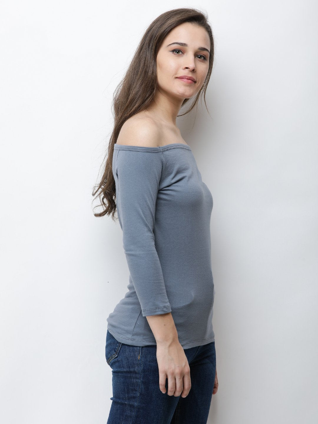 Grey Solid Top