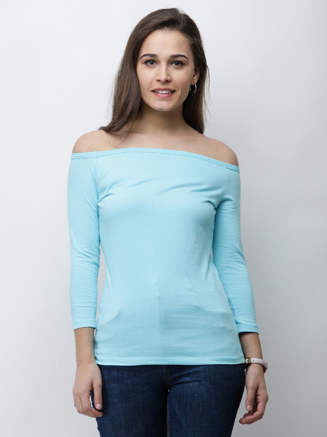 Blue Solid Top