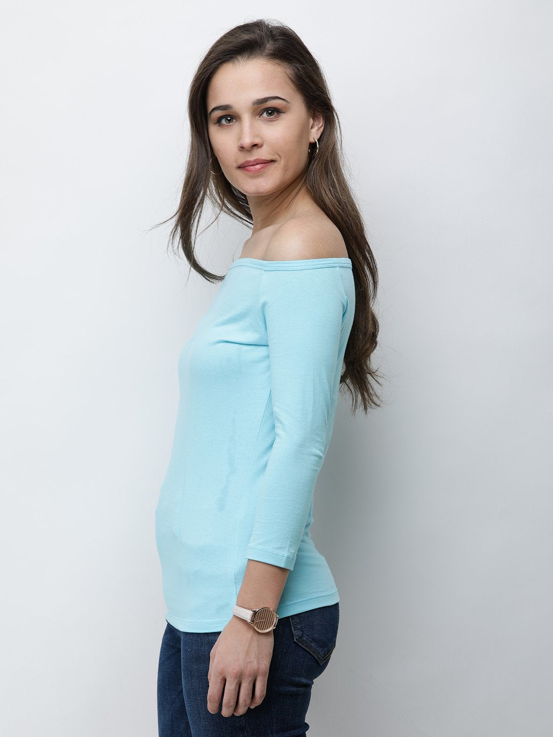 Blue Solid Top
