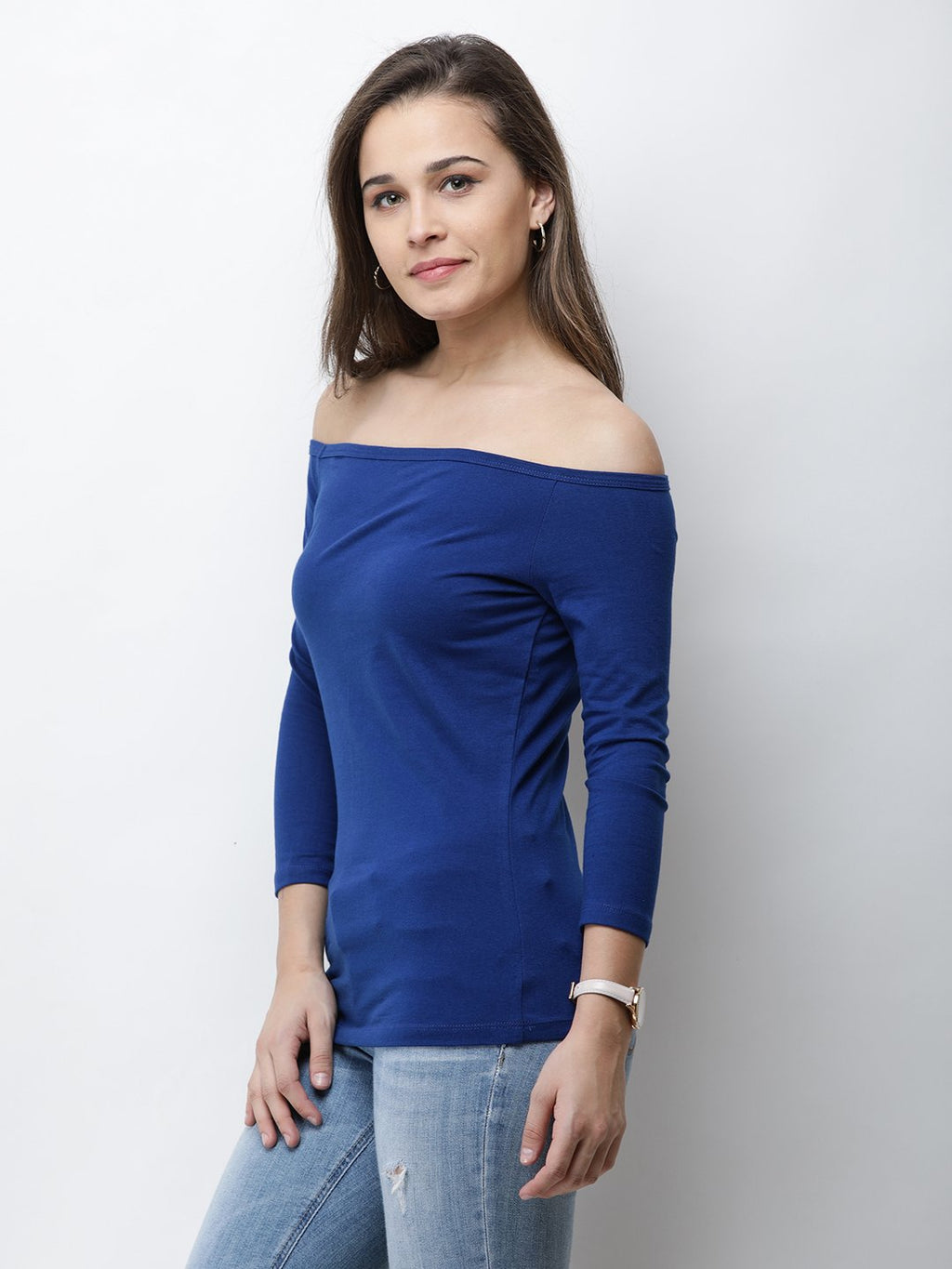 Blue Solid Top