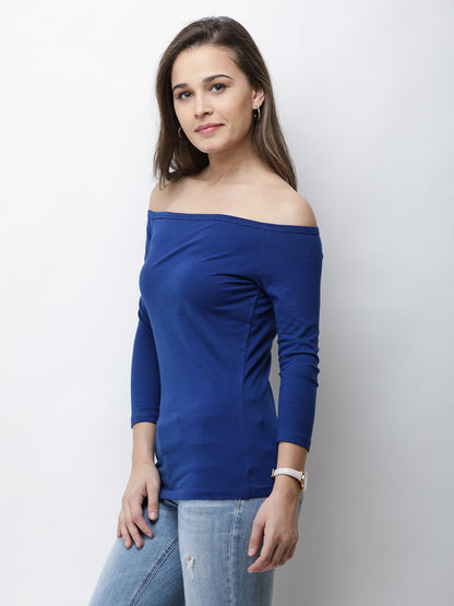 Blue Solid Top