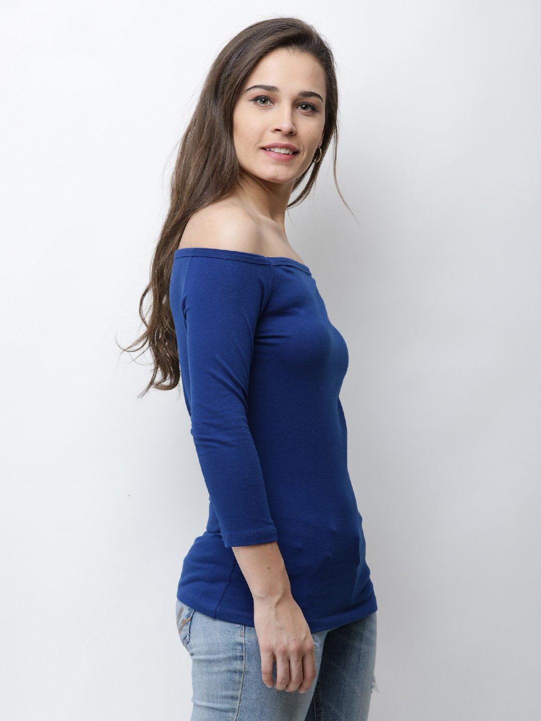 Blue Solid Top