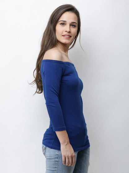 Blue Solid Top