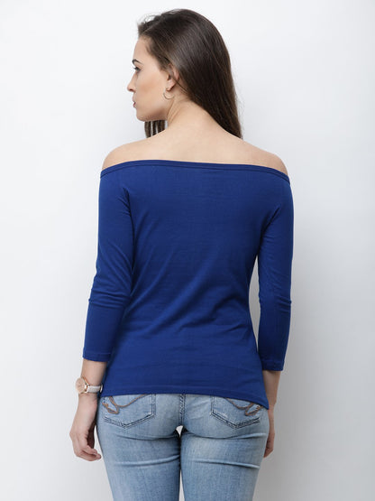 Blue Solid Top