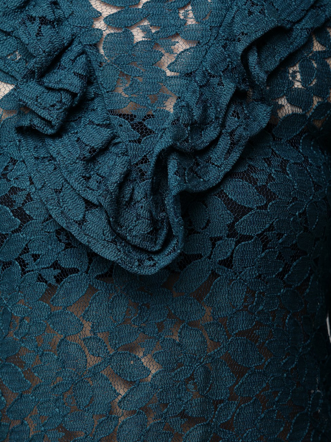 Dark Green Lace Top