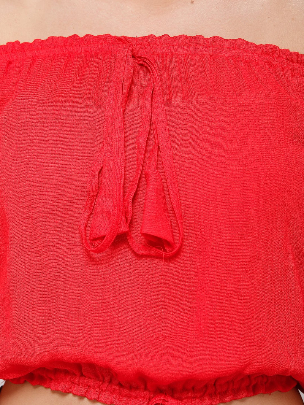Red crop top