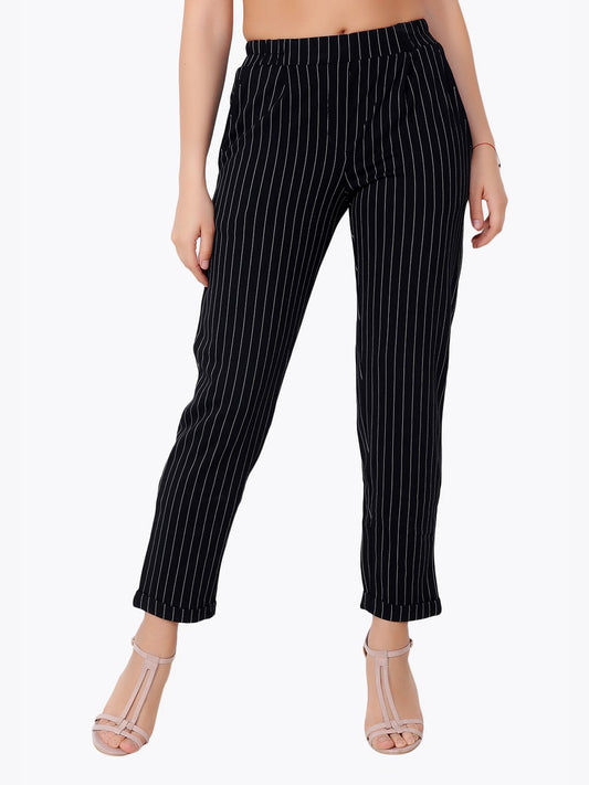 Black Striped Trousers