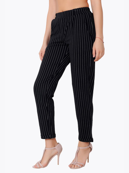 Black Striped Trousers