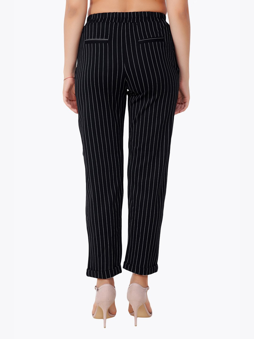 Black Striped Trousers