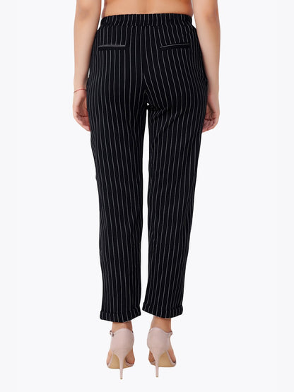 Black Striped Trousers
