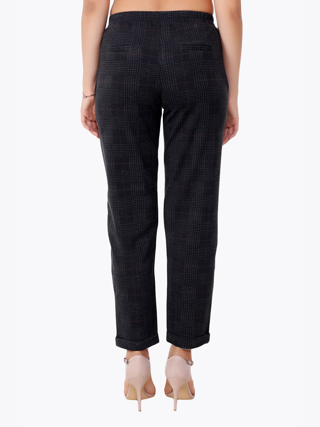 Black Check Trousers