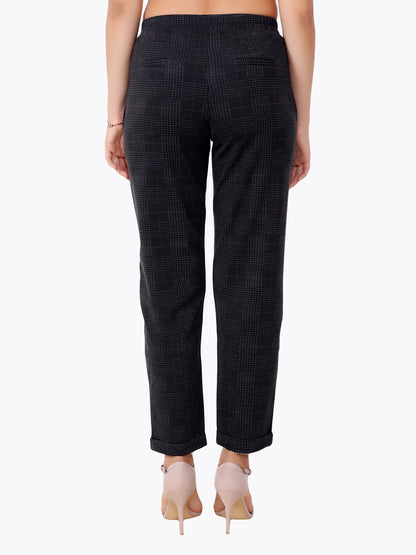 Black Check Trousers