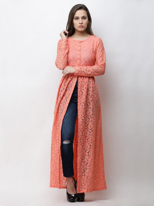 Cation Orange Lace Tunic