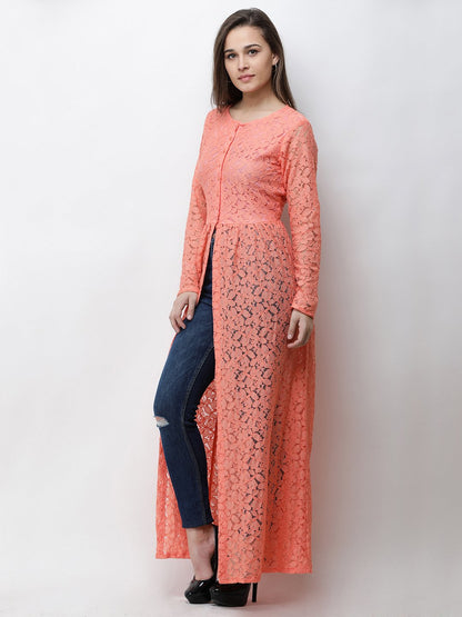 Cation Orange Lace Tunic